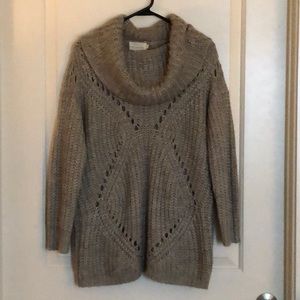 Brown cowl neck sweater